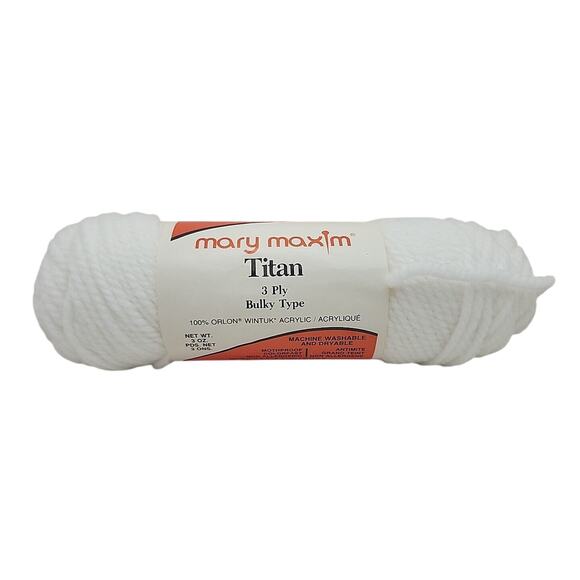 Vtg 1 Skein Mary Maxim Titan Yarn Bulky Color Teinte 3 oz 3ply 100% Acrylic - Picture 1 of 6